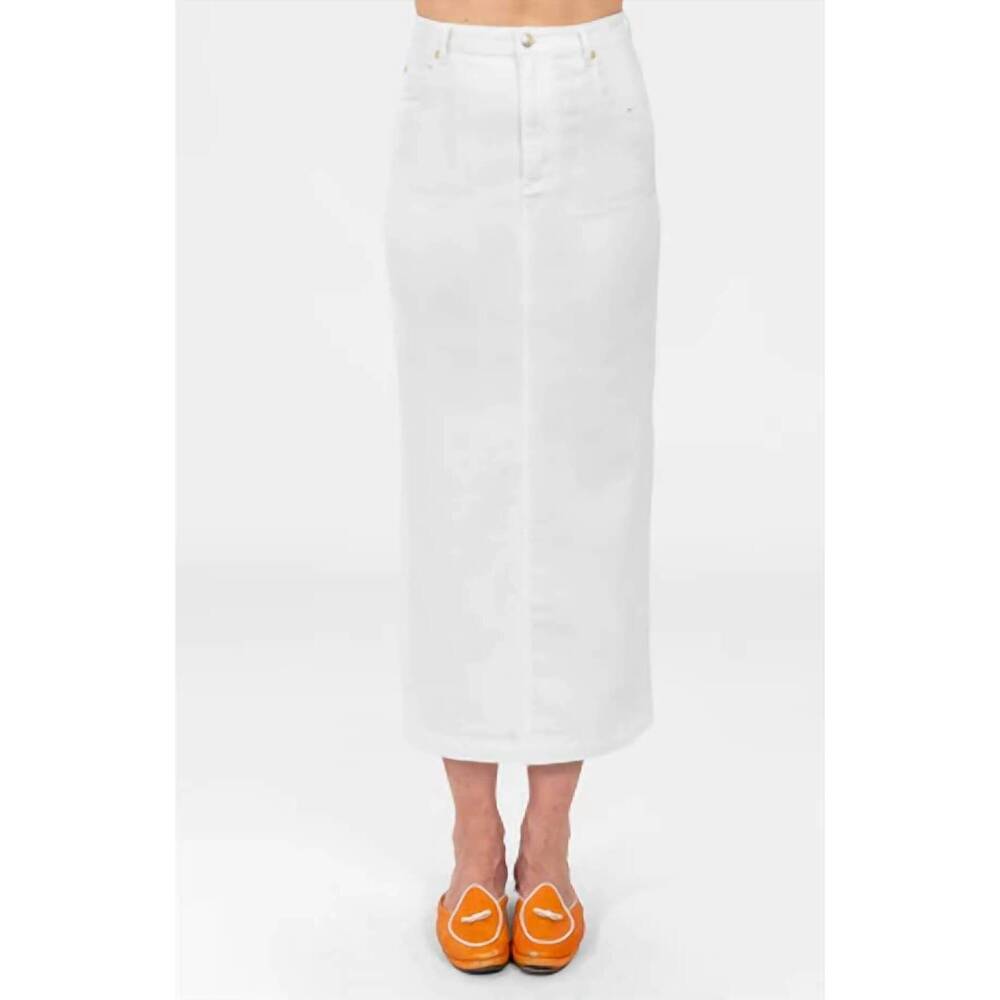 NEW GRETCHEN SCOTT mighty cute denim skirt in white